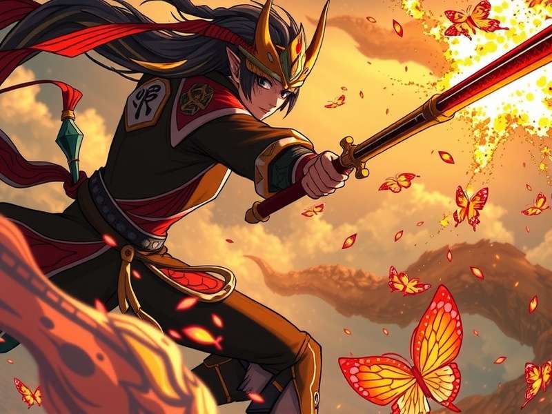 Artistic depiction of Raiden Ei creating the Scaramouche puppet