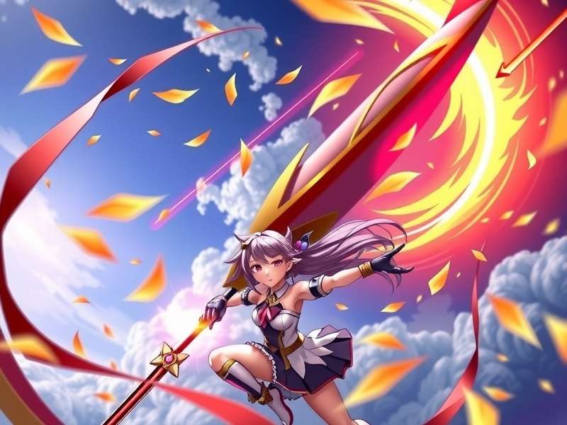 Animated wallpaper of Enkanomiya with glowing blue mechanisms and floating particles