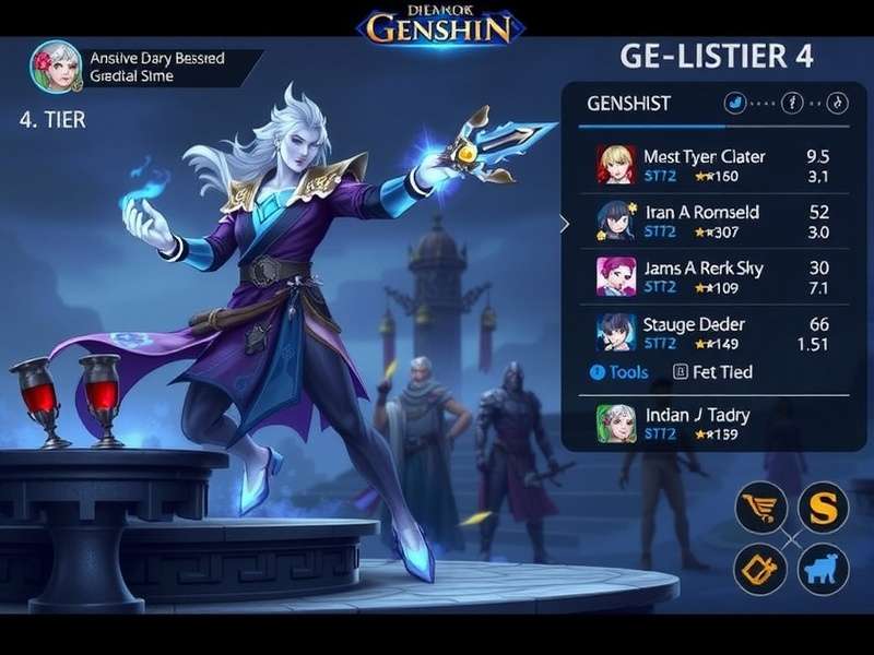 Genshin Impact 4.1 Tier List Visual Banner featuring Neuvillette and Wriothesley