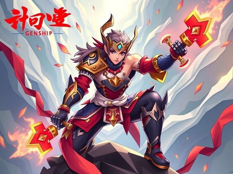 Genshin Impact wallpaper on iPad displaying a scenic view of Teyvat