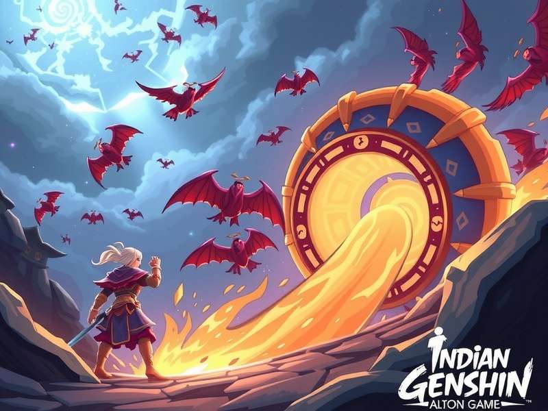 Exclusive Genshin Impact wallpaper for iPhone featuring a sunset over Inazuma's Grand Narukami Shrine