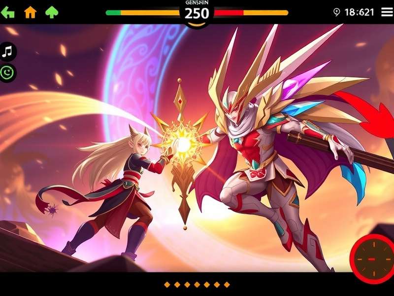 Aether in Genshin Impact gazing at Celestia