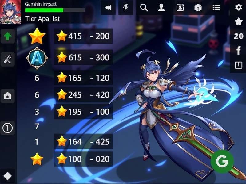 Genshin Impact character team composition showcasing 5-star characters in action