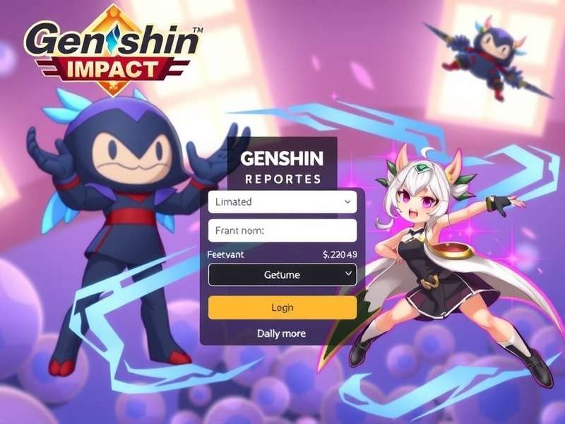 Genshin Impact Monthly Login Reward Calendar showing Primogems and items