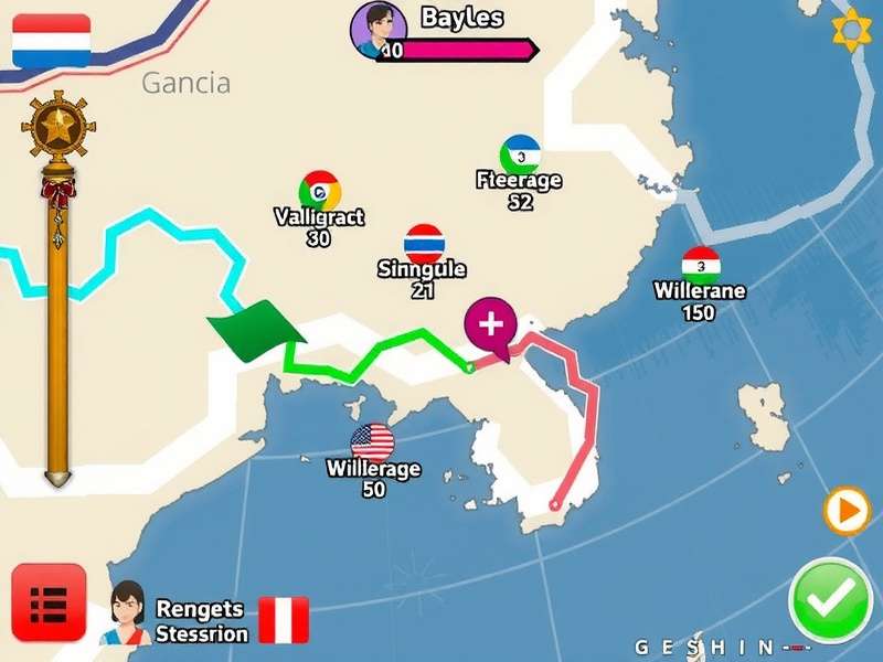Genshin Impact Interactive Map showing Teyvat with markers