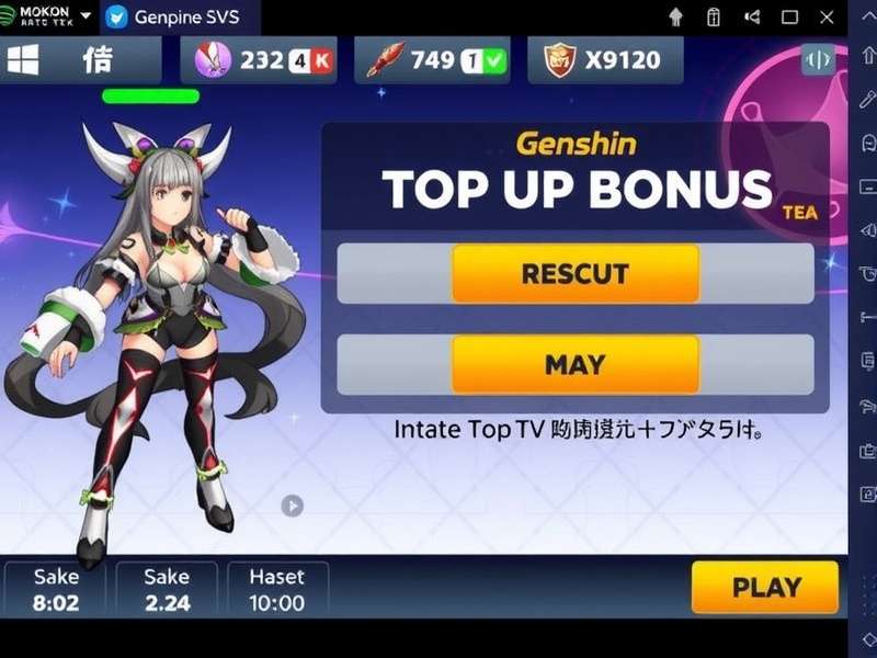 Genshin Impact Top Up Bonus Reset Chart showing tiers and rewards