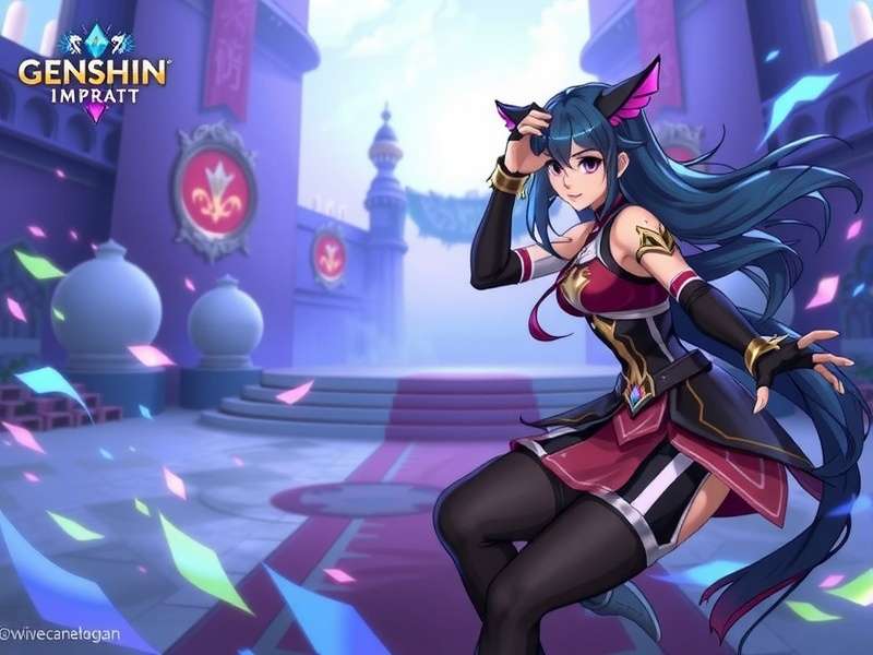 Genshin Impact Login Screen showcasing multiple characters and the Hoyoverse logo