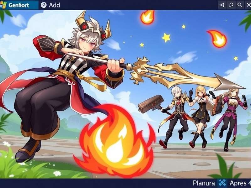 Genshin Impact gameplay on Windows PC with beautiful graphics