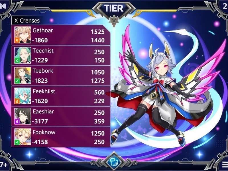 Genshin Impact Character Tier List visualization showing rankings from SS to C tier
