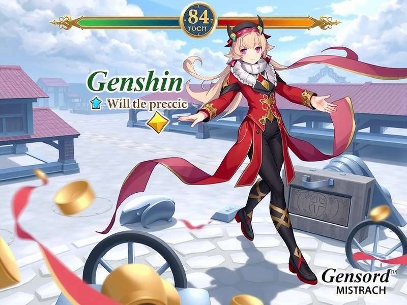 A powerful gaming PC setup running Genshin Impact with vibrant visuals