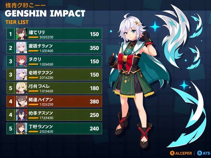 Genshin Impact Character Tier List Visual Chart
