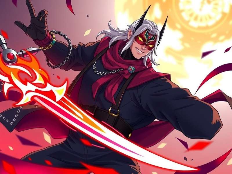 Scaramouche using his Elemental Skill to hover above enemies