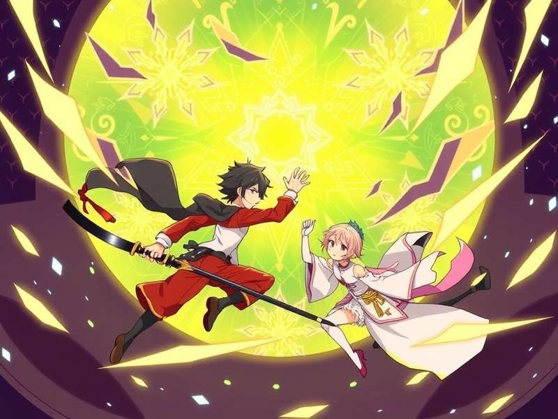 Genshin Impact character battling a boss