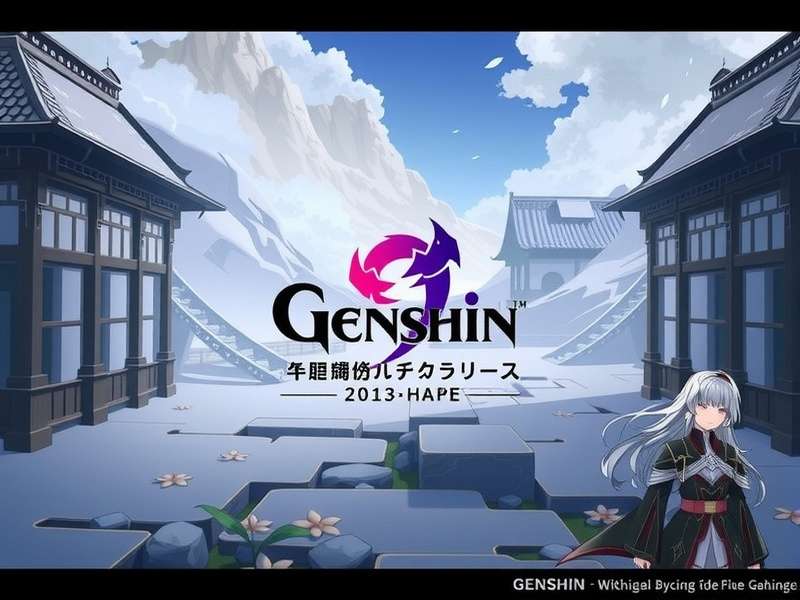 Genshin Impact panoramic view of Teyvat featuring characters from Mondstadt, Liyue, Inazuma, Sumeru, and Fontaine