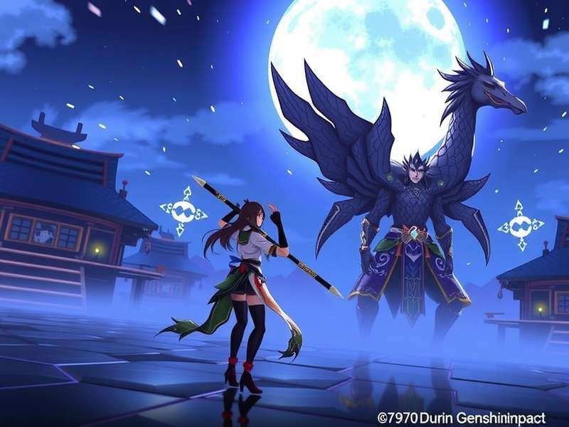 Durin Genshin Impact – The black dragon skeleton on Dragonspine summit